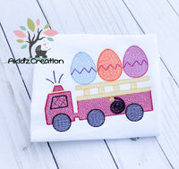easter fire truck embroidery, machine embroidery, akidzcreation, easter egg embroidery, easter embroidery, fire fighter embroidery, sketch embroidery, fire truck embroidery design, easter embroidery design, easter egg embroidery design, service vehicle embroidery design, service embroidery design, fire fighter embroidery design