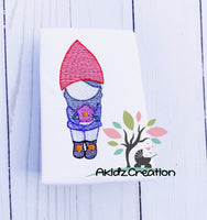 easter gnome, gnome embroidery, sketch embroidery, garden gnome embroidery, akidzcreation, sketch gnome embroidery design, gnome embroidery design, gnome holding flower embroidery design, spring embroidery design, easter embroidery design, sketch easter gnome, sketch spring gnome, sketch gnome with flower, sketch gardening gnome