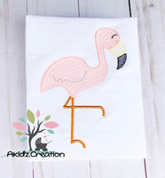 flamingo embroidery design, sketch embroidery design, bird embroidery design, tropical bird embroidery design, flamingo embroidery design
