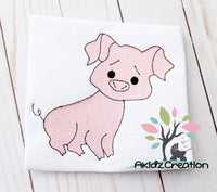 sketch pig embroidery, embroidery, machine embroidery, akidzcreation, pig embroidery design, farm animal embroidery design, animal embroidery design, sketch pig embroidery design, sketch embroidery design, pig embroidery design, barn animal embroidery design