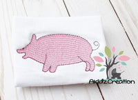 sketch farm pig embroidery, embroidery, pig, sketch embroidery, sketch embroidery design, sketch pig embroidery design, farm pig embroidery design, farm animal embroidery design, pig embroidery design, hog embroidery design, sketch hog embroidery design