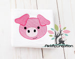 sketch pig face embroidery design, sketch pig embroidery design, machine embroidery pig design, farm animal embroidery design, pig design, sketch pig embroidery design