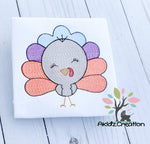 turkey embroidery design, thanksgiving embroidery design, animal embroidery design, bird embroidery design, thanksgiving embroidery design