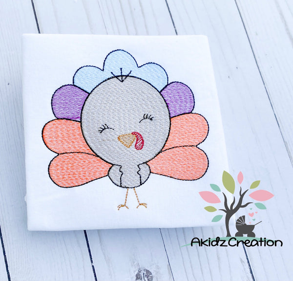 turkey embroidery design, thanksgiving embroidery design, animal embroidery design, bird embroidery design, thanksgiving embroidery design