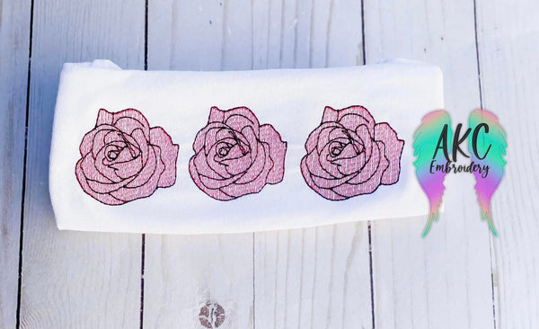sketch design, rose embroidery design, sketch rose embroidery design, sketch rose trio embroidery design, rose embroidery design, trio embroidery design, sketch design