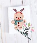 gingerbread embroidery design, rudolph gingerbread design, christmas embroidery design, rudolph gingerbread man emrboidery design, sketch embroidery, sketch gingerbread design, christmas embroidery design