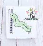 sketch slide embroidery design, slide embroidery design, playground embroidery design, sketch embroidery design