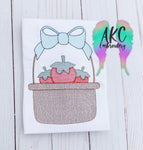 sketch embroidery design, sketch strawberry basket embroidery design, strawberry basket embroidery design, basket with bow embroidery design,