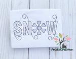 snow embroidery design, sketch embroidery design, christmas embroidery design, wind blowing embroidery design, snowflake embroidery design, word saying