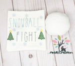 in the hoop embroidery design, in the hoop snowball fight , in the hoop snowball embroidery design, in the hoop snow bag embroidery design