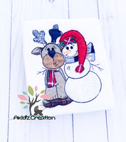 snowman embroidery design, snowman applique, machine embroidery snowman applique, machine embroidery snowman design, reindeer embroidery design, reindeer applique , machine embroidery reindeer design, machine embroidery reindeer applique, winter embroidery design, christmas embroidery design