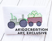 st patricks day embroidery design, irish embroidery design, shamrock embroidery design, tractor and wagon embroidery design, tractor embroidery design, vehicle embroidery design, transportation embroidery design, farm embroidery design, farm tractor embroidery design,