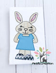 standing bunny embroidery design, bunny embroidery design, rabbit embroidery , rabbit applique, bunny applique, spring embroidery design, easter applique