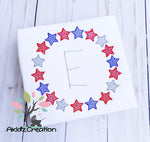 star monogram embroidery design, memorial day embroidery design, patriotic embroidery design, independence day embroidery design, 4th of july embroidery design, star embroidery design, star monogram embroidery design, monogram embroidery design