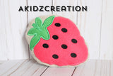 strawberry stuffie embroidery design, stuffie embroidery design, strawberry design, machine embroidery strawberry