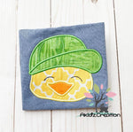 super cool duck embroidery design, duck embroidery design, duck applique, machine embroidery duck applique, machine embroidery duck design, satin applique, satin applique duck embroidery design