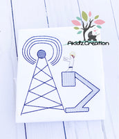 lineman embroidery design, telecommunication tower embroidery design, cell tower embroidery design, tower embroidery design, sketch embroidery design, sketch lineman embroidery design