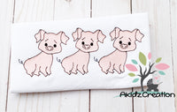 three little pigs embroidery, sketch embroidery, embroidery, designs, akidzcreation, pig embroidery design, sketch pig embroidery design, sketch embroidery design, sketch pigs embroidery design