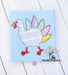 turkey embroidery design, turkey applique, applique, thanksgiving embroidery, animal embroidery, bird embroidery design