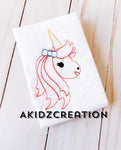 unicorn head embroidery design, unicorn embroidery design, magical embroidery design, akidzcreation, vintage unicorn embroidery design