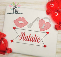 key to my heart embroidery design, valentines embroidery design, valentine key to my heart embroidery design, lock and key embroidery design