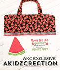 watermelon reading pillow embroidery design, watermelon applique, applique, reading pillow embroidery design, pocket pillow embroidery design, watermelon pocket pillow embroidery design