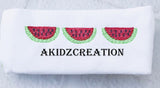 watermelon trio embroidery design, watermelon embroidery, sketch watermelon embroidery, machine embroidery, fruit embroidery, trio embroidery