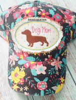 ith weenie dog mom hat patch, ith hat patch, in the hoop embroidery, weenie dog embroidery, dachshund embroidery