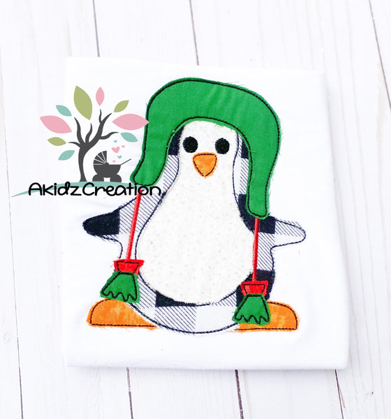 penguin embroidery design, winter hat penguin embroidery design, christmas embroidery design, christmas penguin embroidery design, penguin embroidery design, machine embroidery penguin embroidery, bird embroidery design, penguin applique, christmas penguin applique