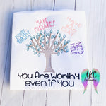 you are worthy tree embroidery design, emotional support embroidery design, worthy embroidery design