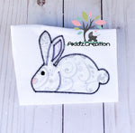 bunny embroidery design, bunny applique, zig zag applique, zig zag bunny applique
