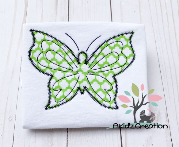 zig zag butterfly embroidery design, butterfly embroidery design, zig zag embroidery, butterfly applique, zz butterfly applique