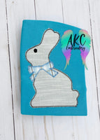 zig zag bunny embroidery design, zig zag rabbit embroidery design, animal embroidery design, easter bunny embroidery design, easter rabbit embroidery design, easter embroidery design, bunny with bow embroidery design, rabbit with bow embroidery design