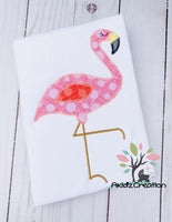 flamingo embroidery design, bird embroidery design, tropical bird embroidery design, flamingo embroidery design, flamingo applique, machine embroidery flamingo design