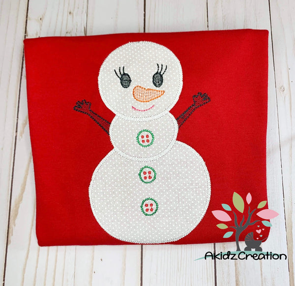 snowman applique, zig zag applique, snowman embroidery design, christmas embroidery design, winter embroidery design, applique
